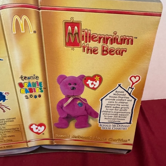 Vintage 1999 Beanie Babies Ronald McDonalds Purple Millennium Bear 1 & Up - Picture 5 of 5